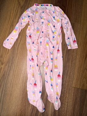 Magnetic Me Pink Ice Cream Print Footed One-Piece